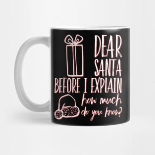 Dear Santa before I explain how much do you know Mug